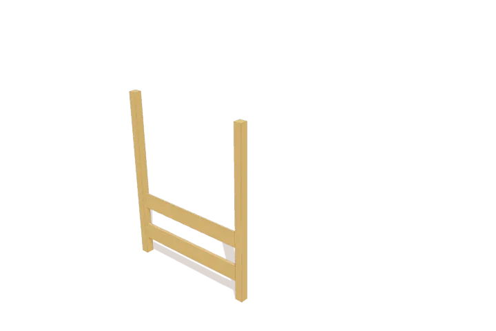 Step 1: assemble the headboard frame, new parts highlighted