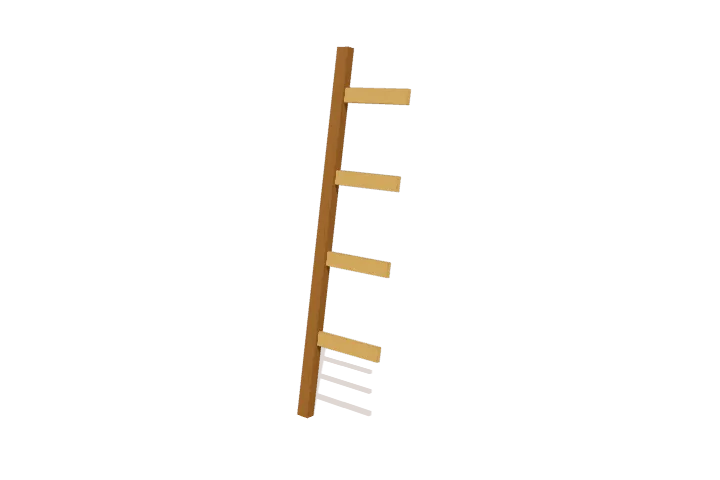 Step 2: align the four rungs, new parts highlighted