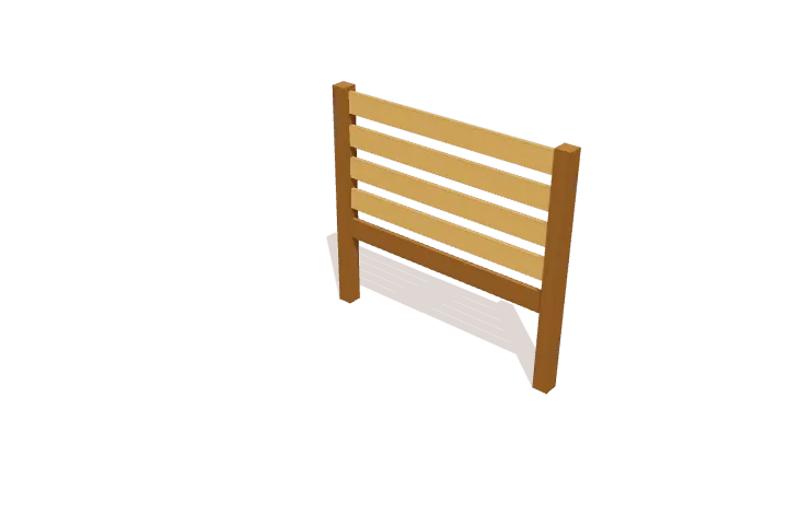 Step 2: install backrest slats, new parts highlighted