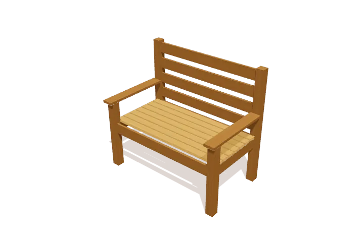 Step 6: lay seat slats, new parts highlighted